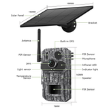 3PCS PIR 4G Invisible Hunting Camera  Full Color 940nm With GPS 3MP With Solar Panel