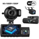 2CH/3CH 4K Dashcam With Built-in GPS Sensor WiFi Car Camera Blackbox